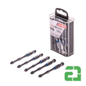 PZ2 75mm Bits - 5 Piece TT Box